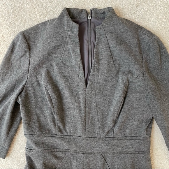 Elegant Adrianna Papell Petite Gray Women's Dress - Picture 2 of 7